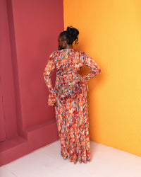 Milan Mesh Dress (Terra Mosaic Print)