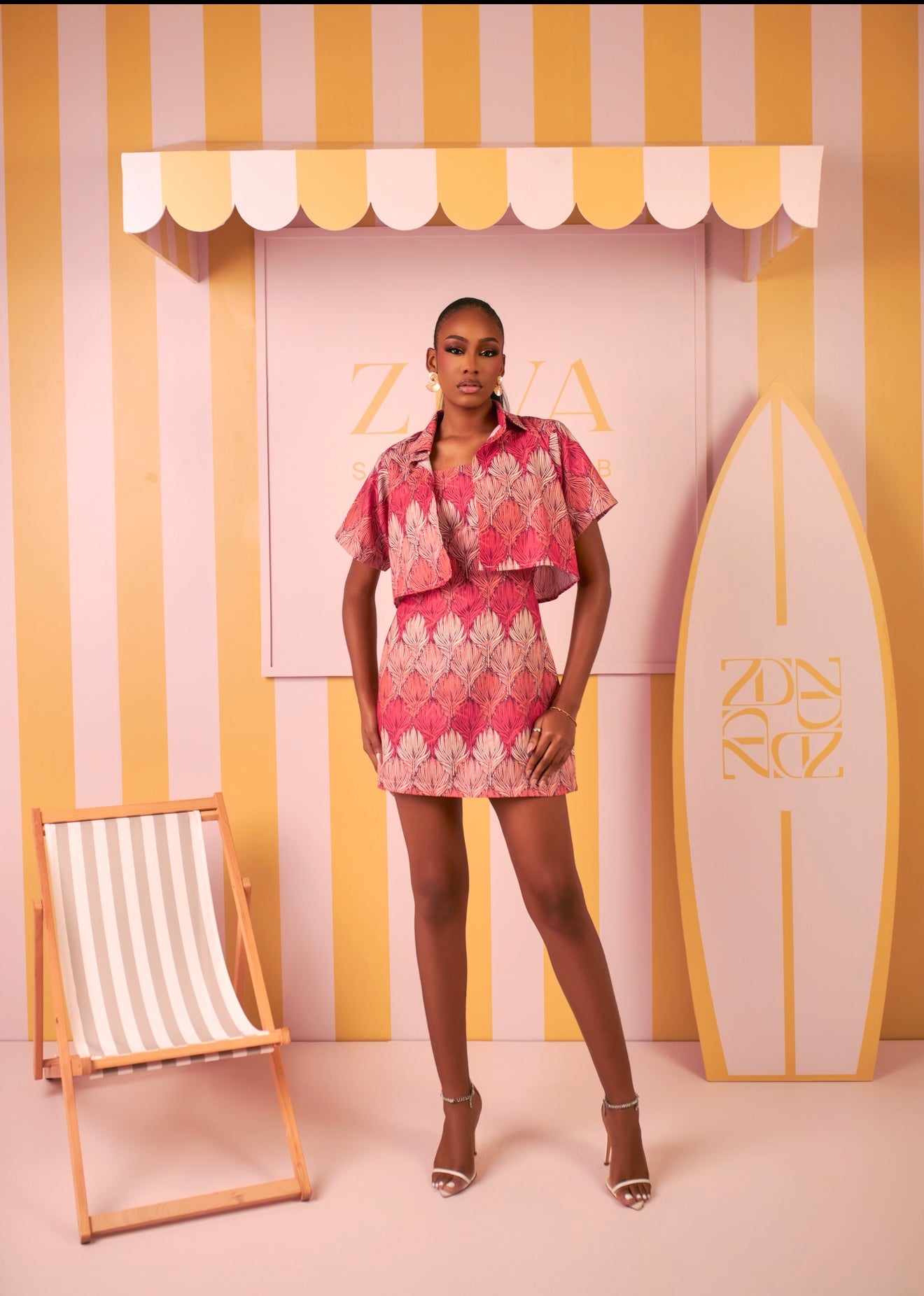 Nadia Jacket Dress Set (Petal Tide Print)