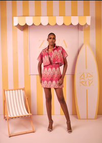 Nadia Jacket Dress Set (Petal Tide Print)