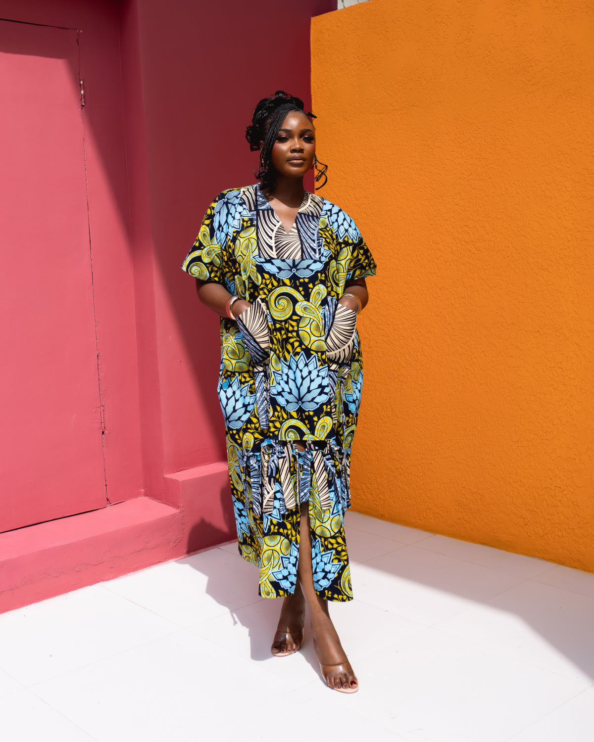 Ife Ankara Bubu(Lotus Mosaic Print)