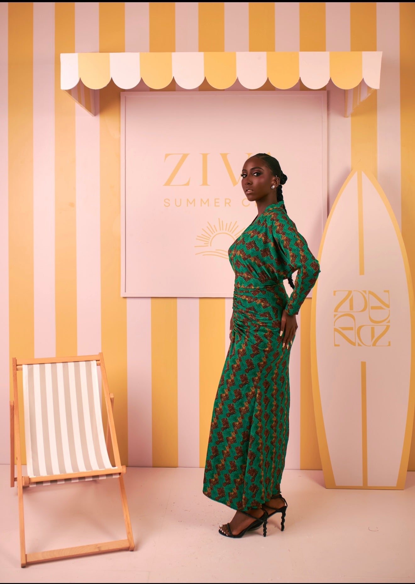 Velar Skirt Set (Emerald Mosaic Print)