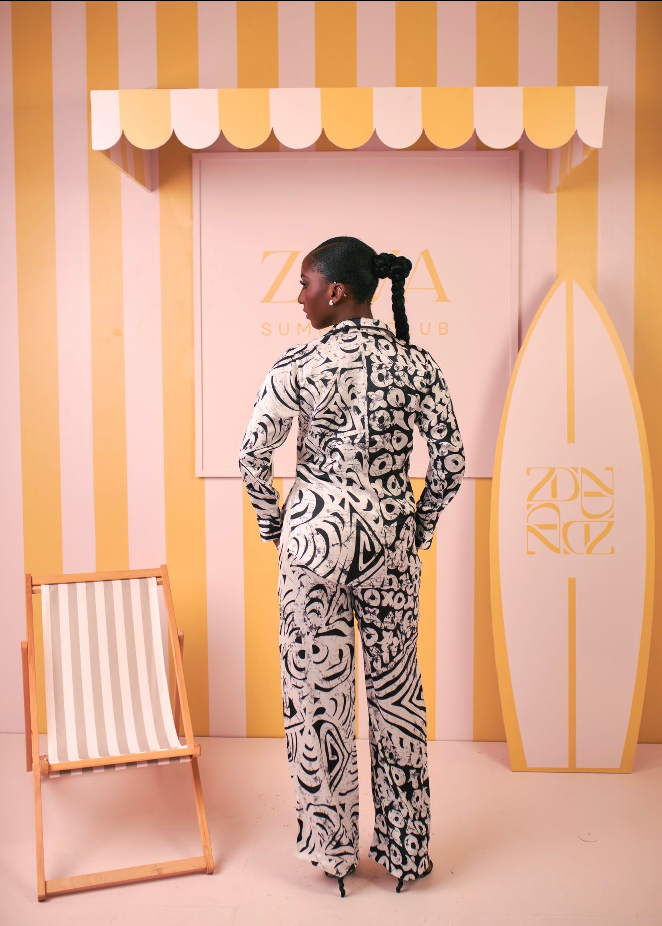 Silk PJ Set (Monochrome Muse Print)
