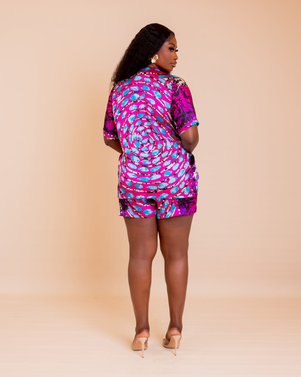 Fade Silk Short Set (Pink)