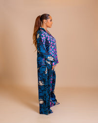 Silk Pj Set (Midnight Swirl)