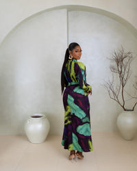 Velar Skirt Set(Ink Mirage Print)