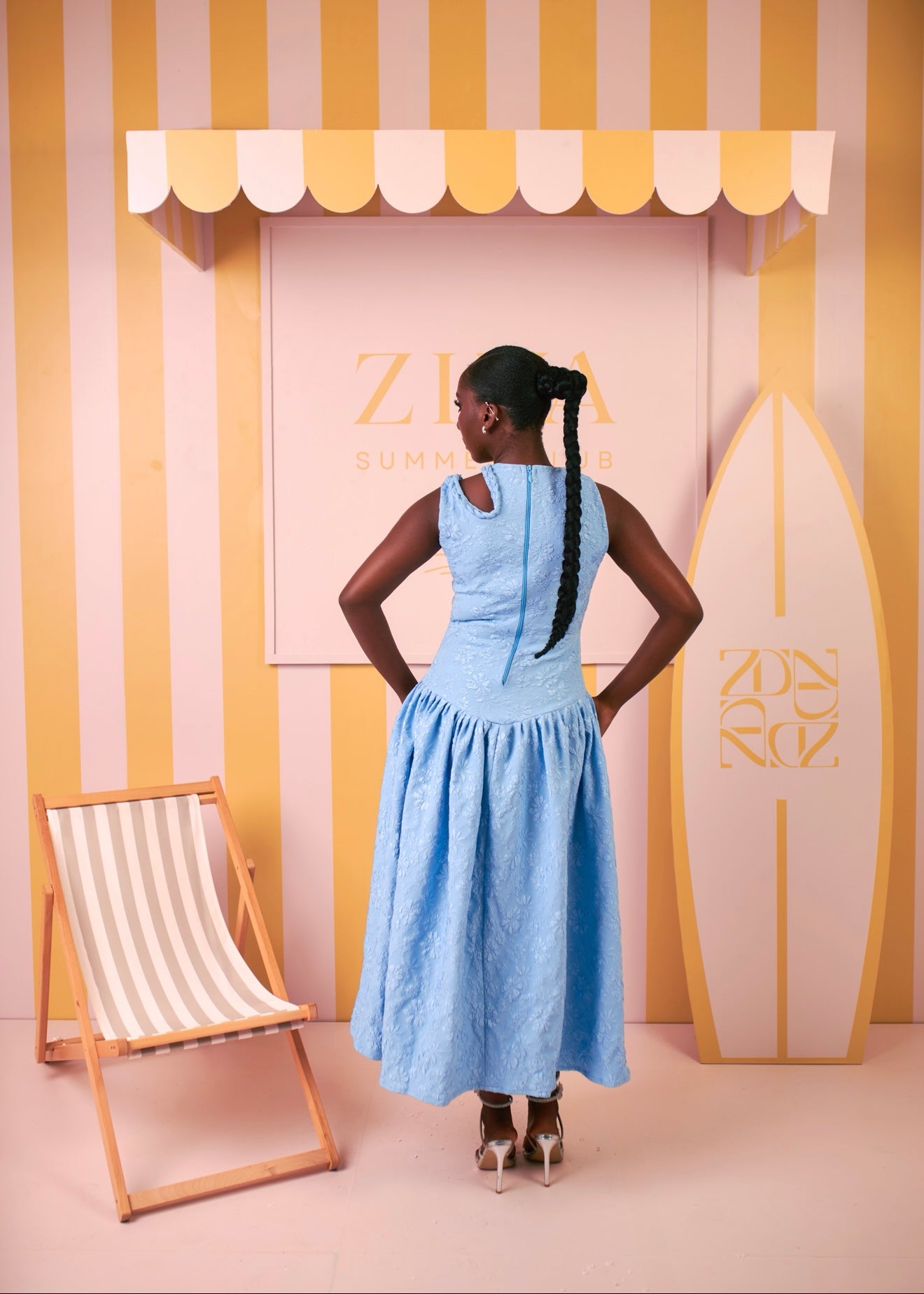 Zaraia Midi Dress (Bluebell Bloom Print)