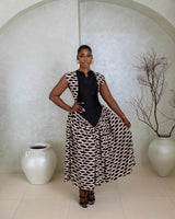 Maya Dress ( Desert Ripple Print)