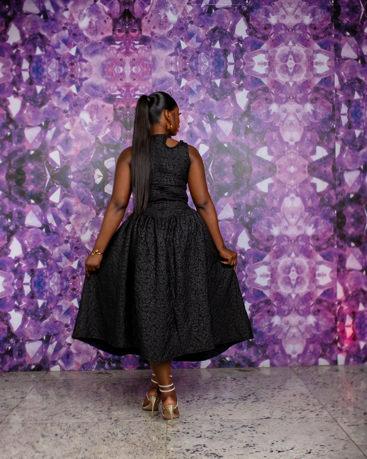 Zaraia Dress (Obsidian Noir)