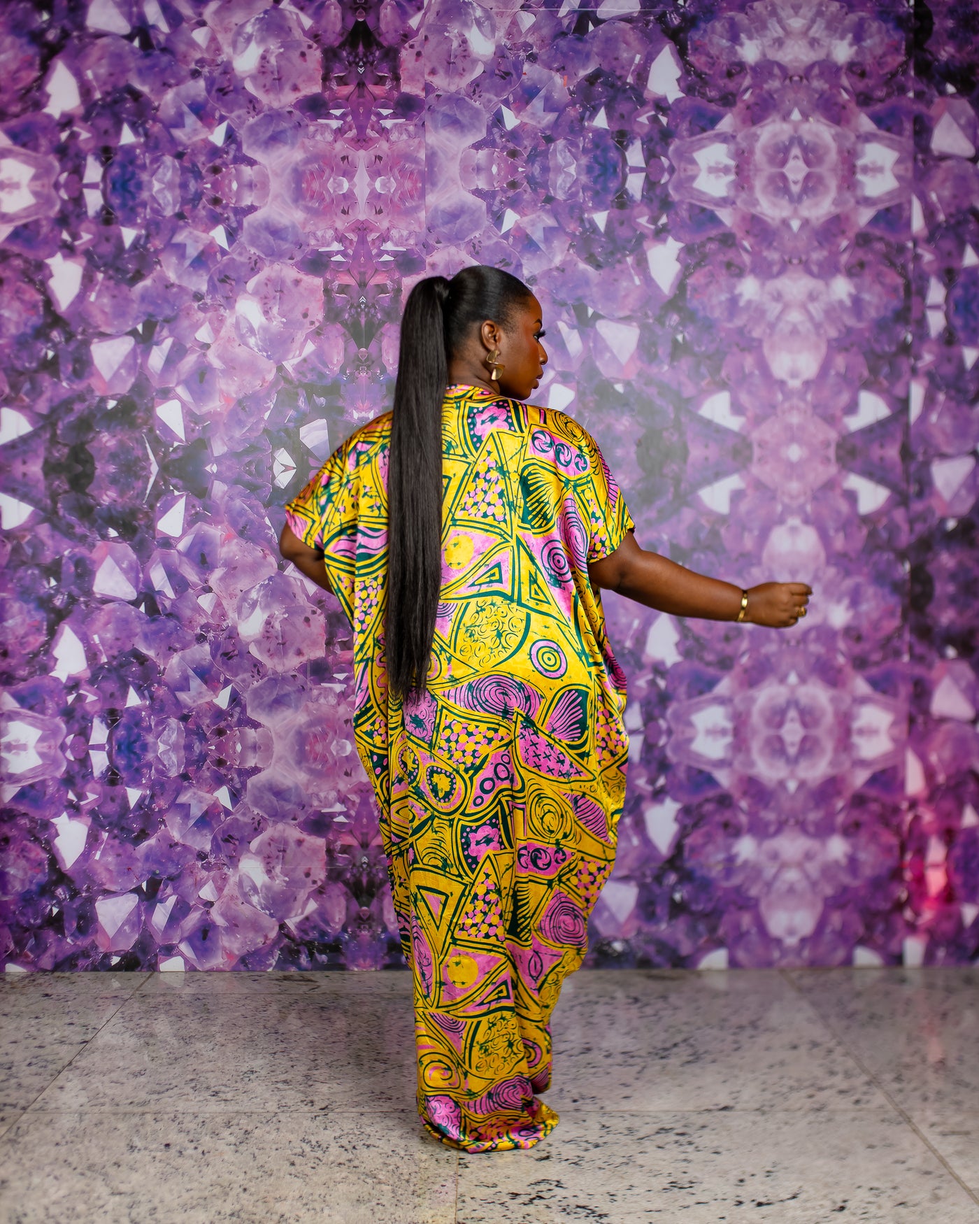 Drawstring Silk Bubu (Golden Kaleido)