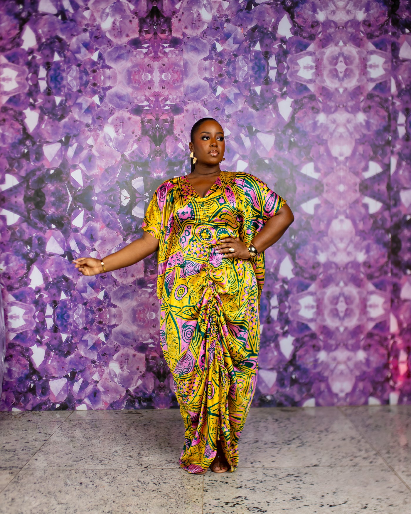 Drawstring Silk Bubu (Golden Kaleido)