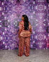 Tassle Silk PJ Set (Crimson Terra)