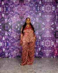 Tassle Silk PJ Set (Crimson Terra)