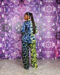 Beaded Neck PJ Set (Citrine Nightfall)