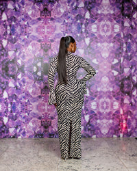 Nyra Dress (Zebra Wave)