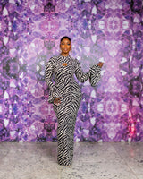 Nyra Dress (Zebra Wave)