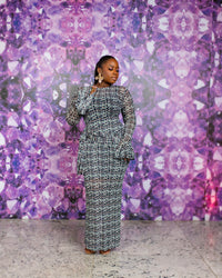 Rowena Dress (Opaline Wave)