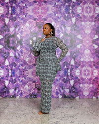 Rowena Dress (Opaline Wave)