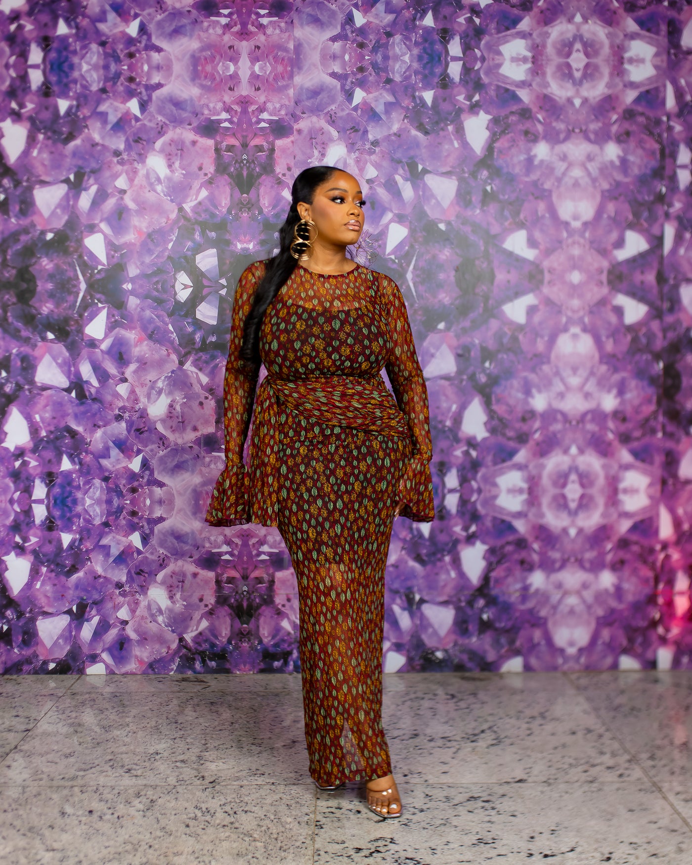 Rowena Dress (Garnet Petal)