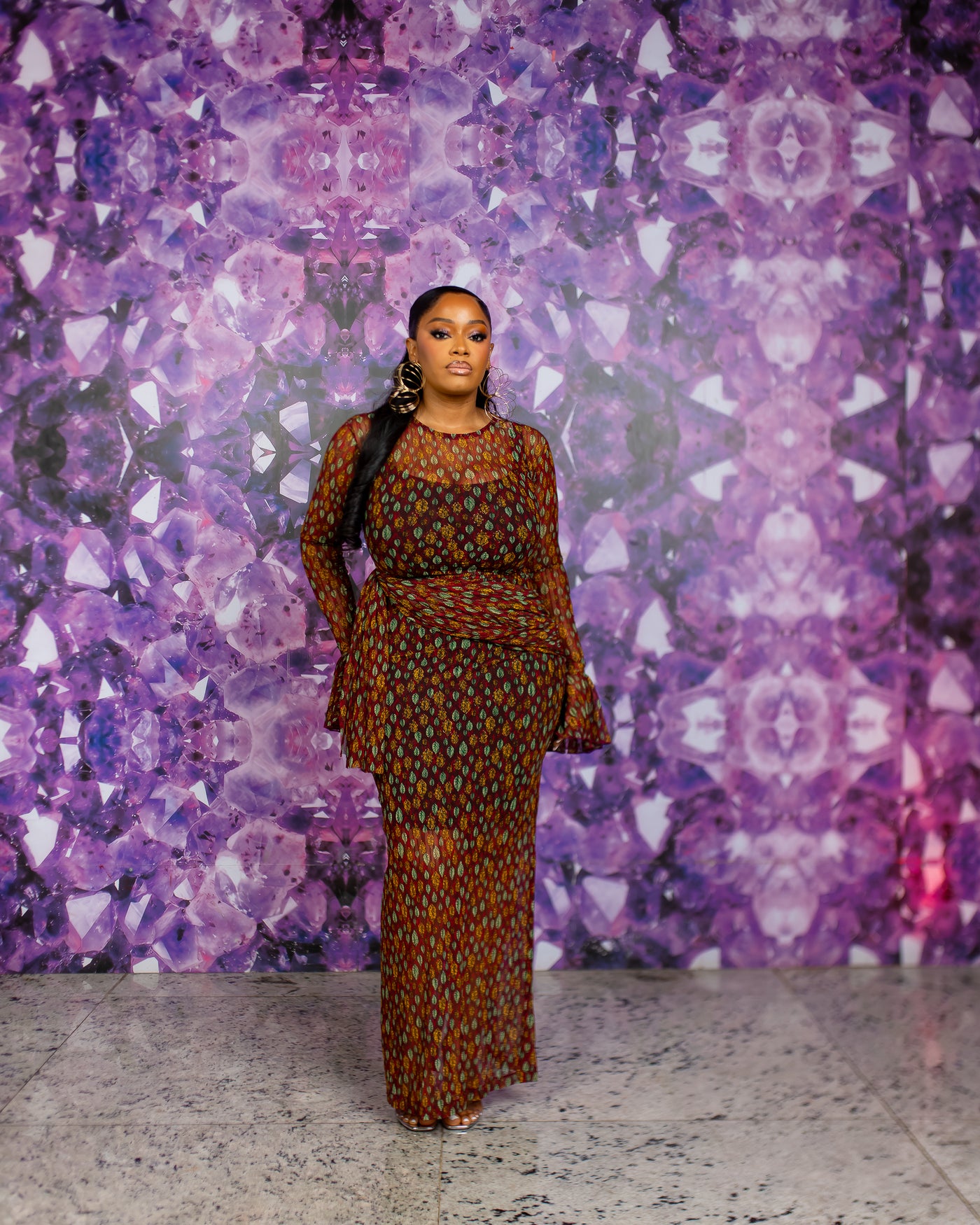 Rowena Dress (Garnet Petal)