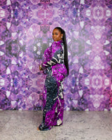 Autumn Silk PJ Set (Beaded Cuff)