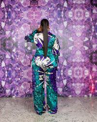 Tassle Silk PJ Set (Emerald Starlight)