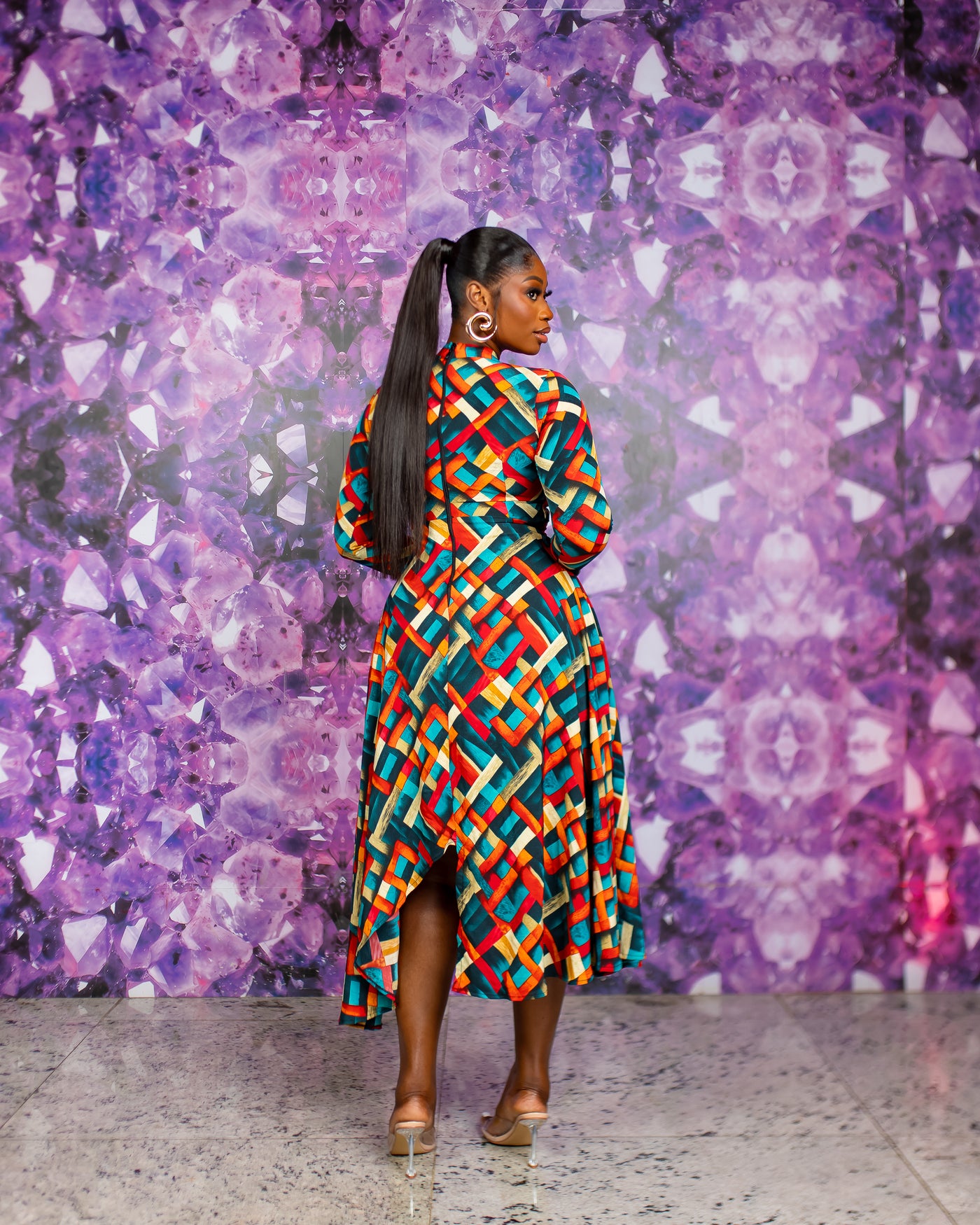 Hazel Dress (Trellis Mirage)