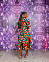 Hazel Dress (Trellis Mirage)