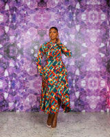 Hazel Dress (Trellis Mirage)