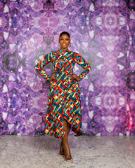 Hazel Dress (Trellis Mirage)