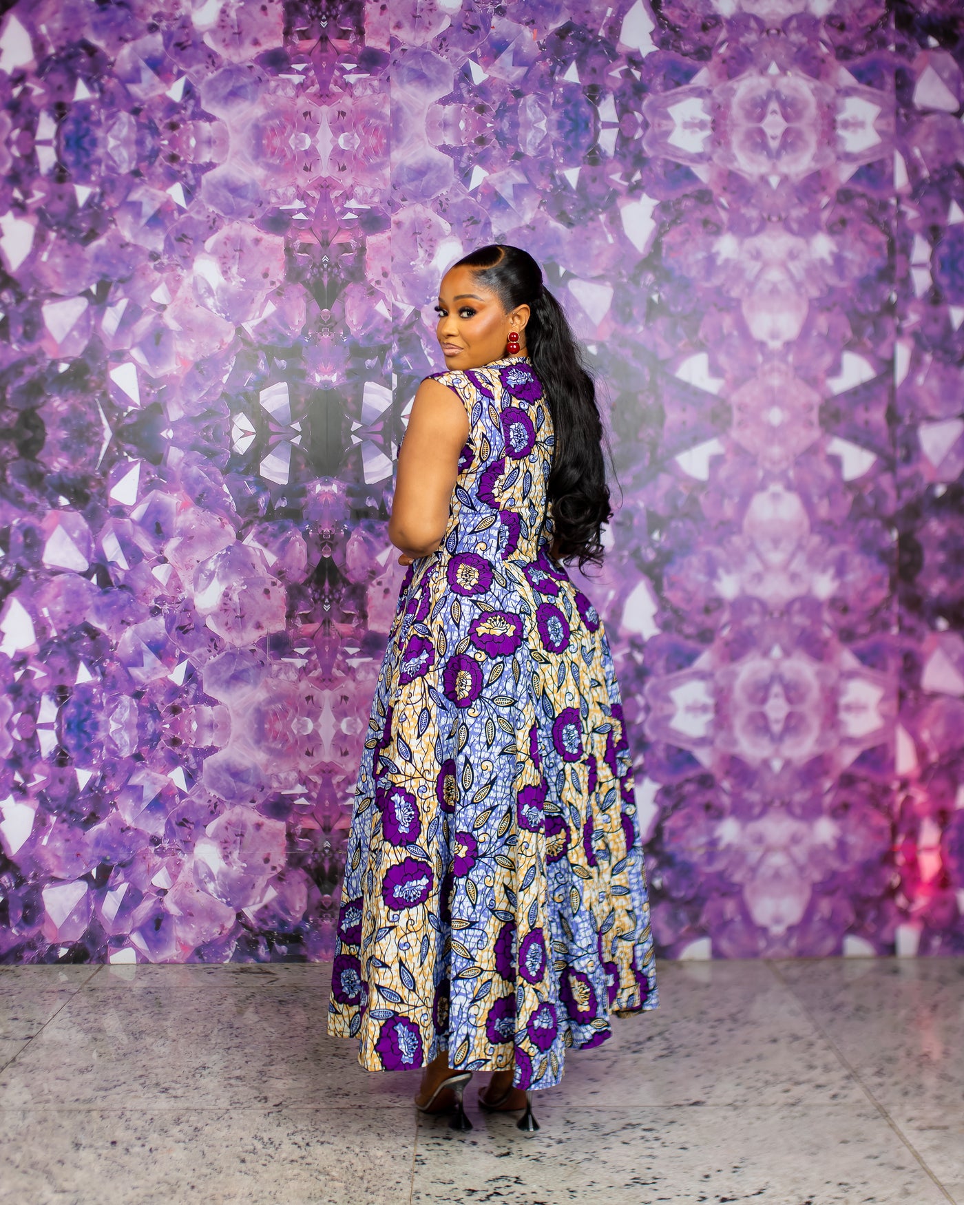 Anire Hand Beaded Ankara Dress