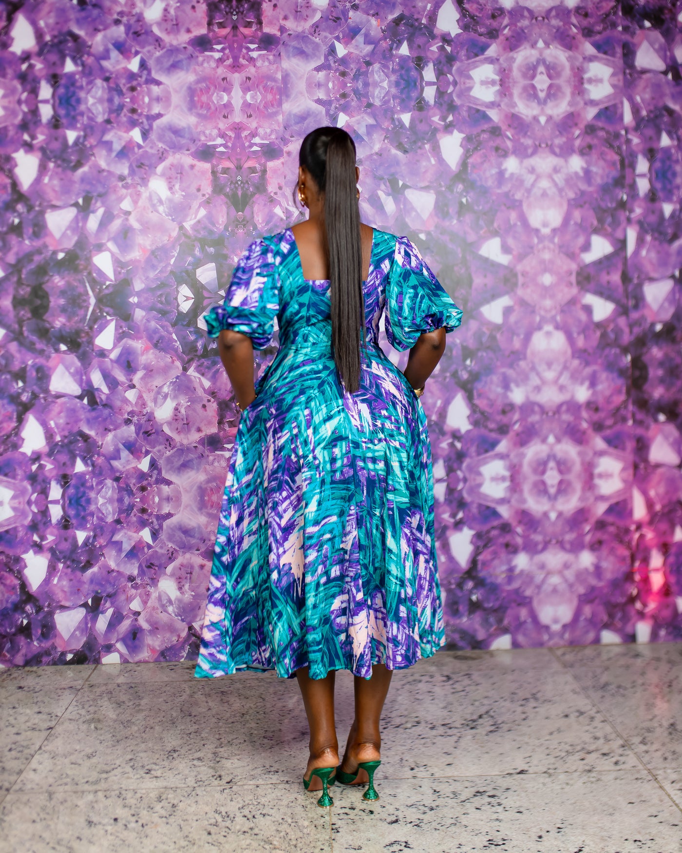 Salomi Dress (Teal Reverie)