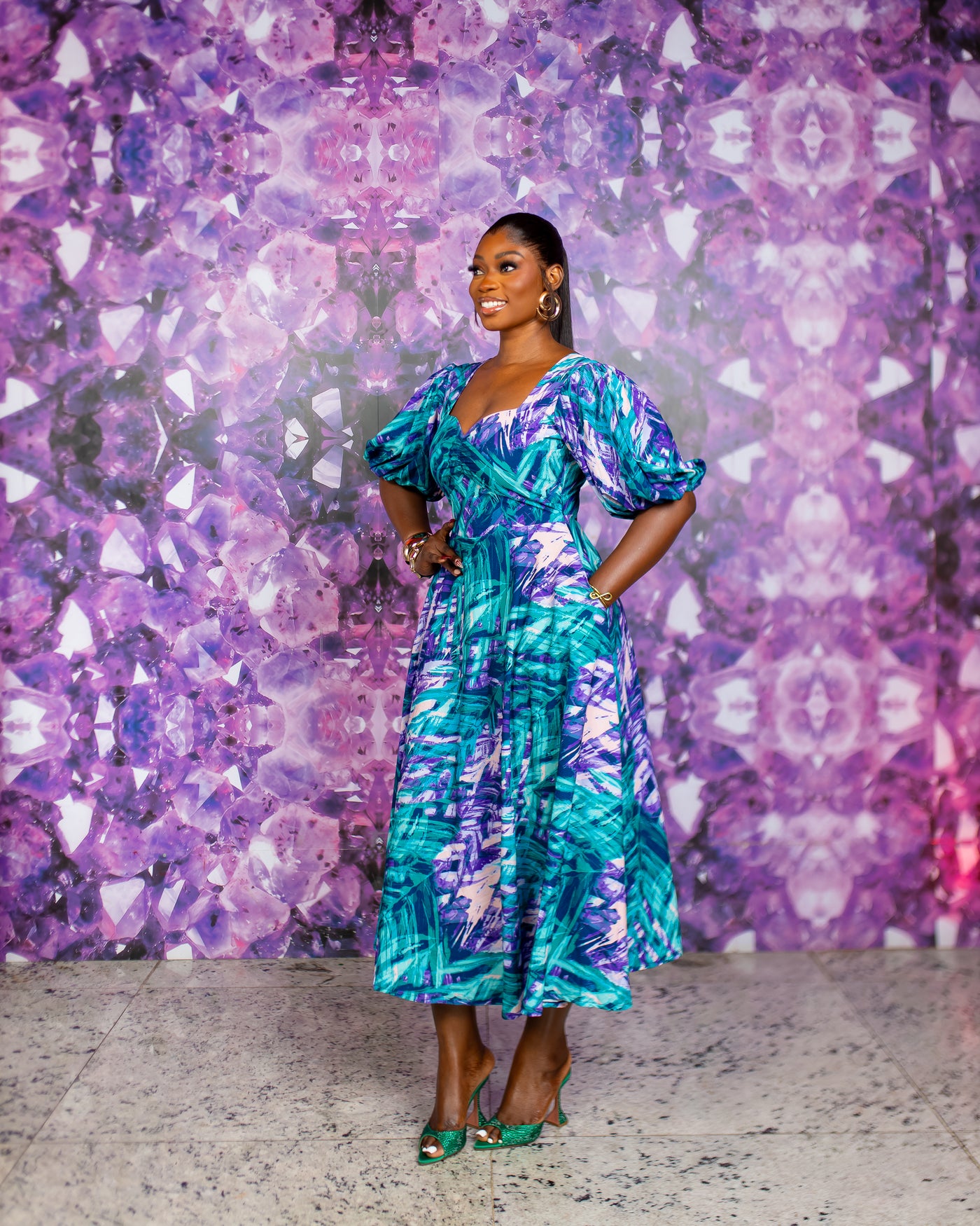 Salomi Dress (Teal Reverie)